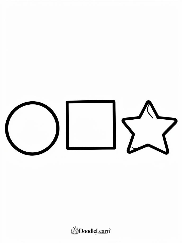 Free printable First Shapes coloring page for kids