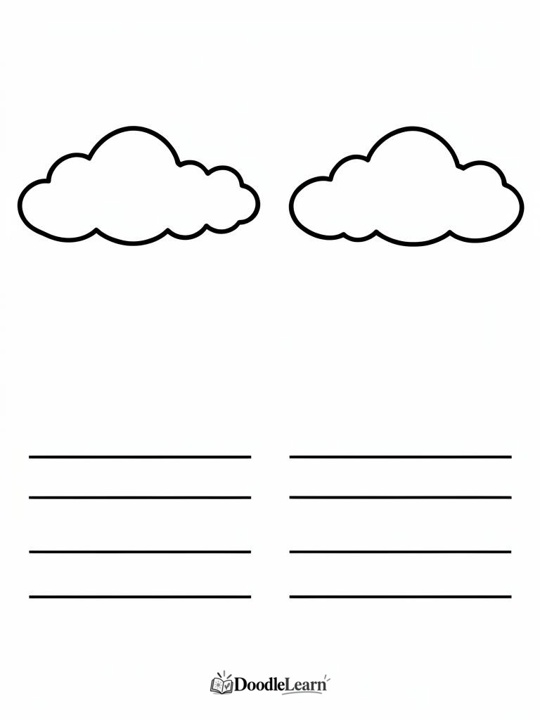 Free printable Snow Blizzard coloring page for kids
