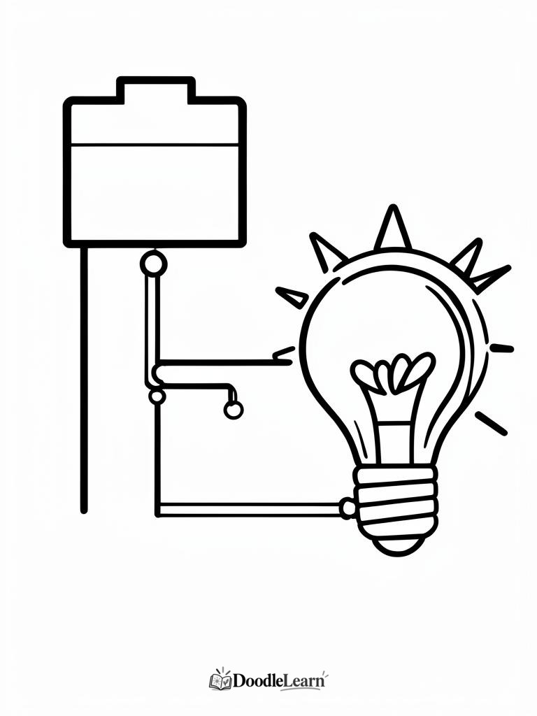 Free printable Simple Machines coloring page for kids