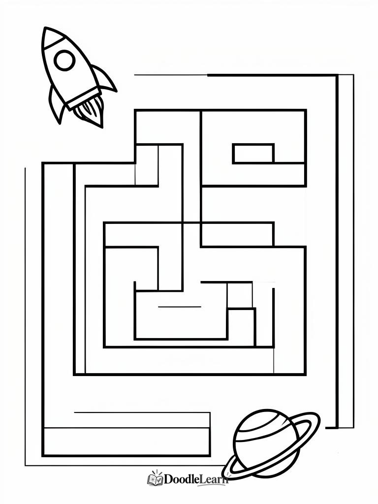 Free printable Rocket to the Planet printable worksheet for kids