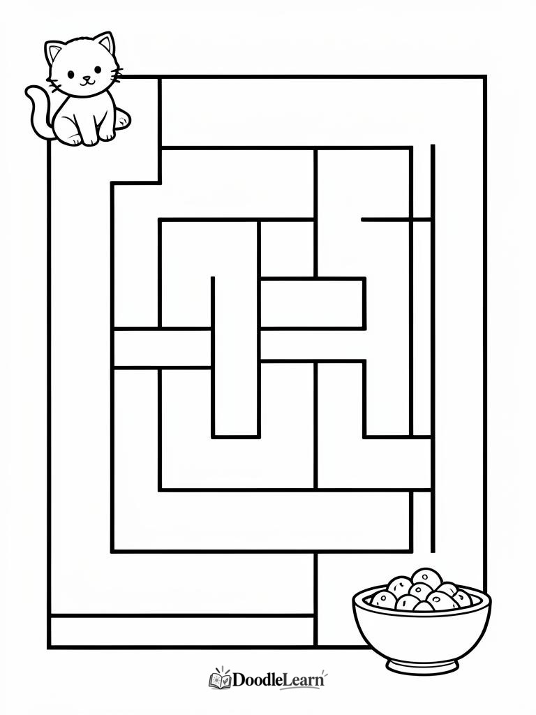 Cat Activity Sheets — free printable coloring pages for kids