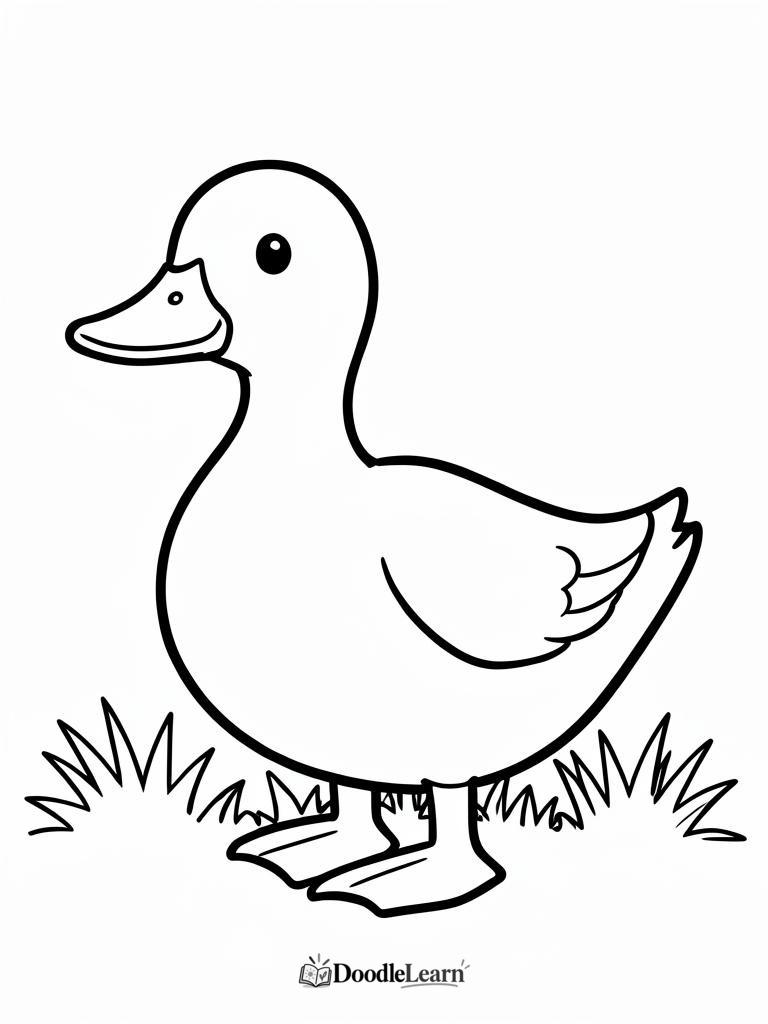 Free printable Big Duck coloring page for kids