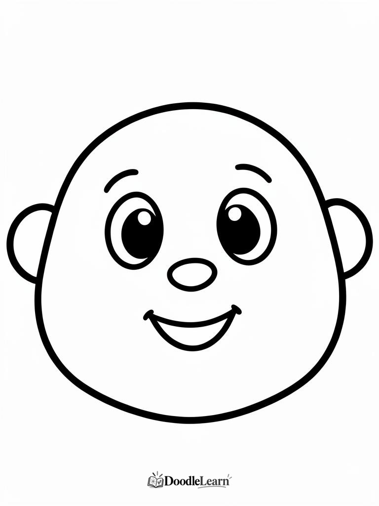Free printable Simple Body Outline coloring page for kids