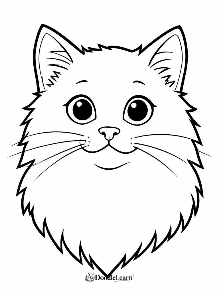 Free printable Fluffy Portrait coloring page for kids