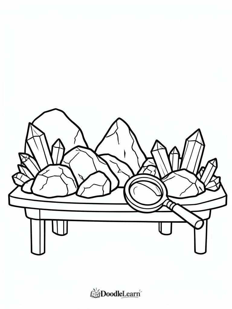 Free printable Volcanic Rocks coloring page for kids