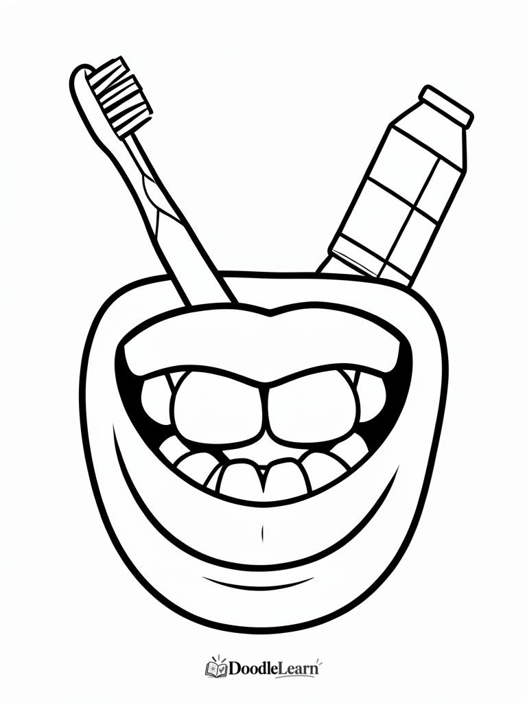 Free printable The Five Senses coloring page for kids