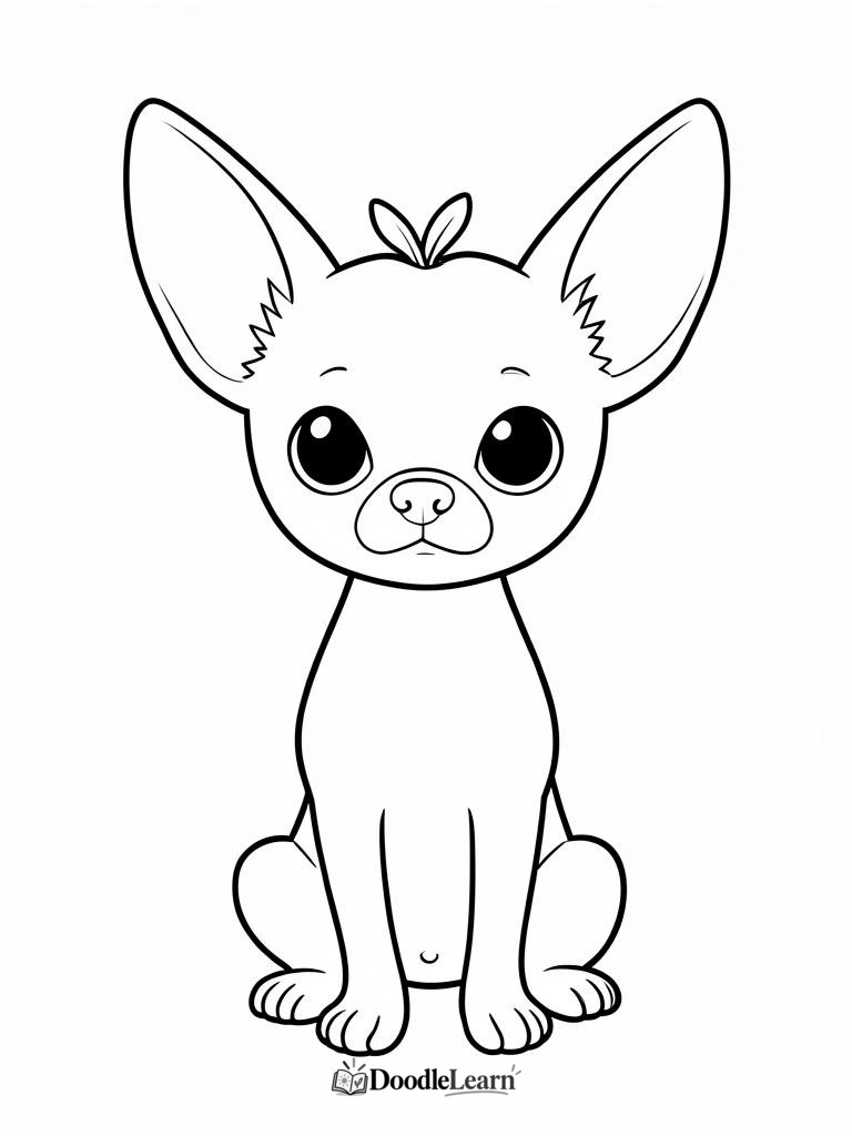 Free printable chihuahua coloring page for kids