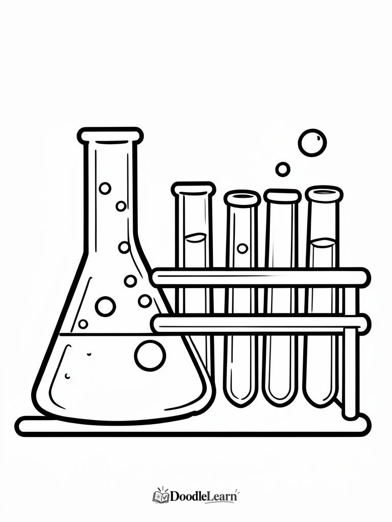 Free printable Microscope coloring page for kids