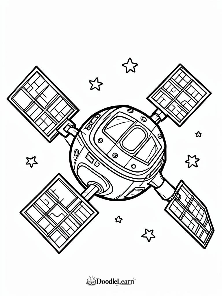 Free printable Comet and Stars coloring page for kids