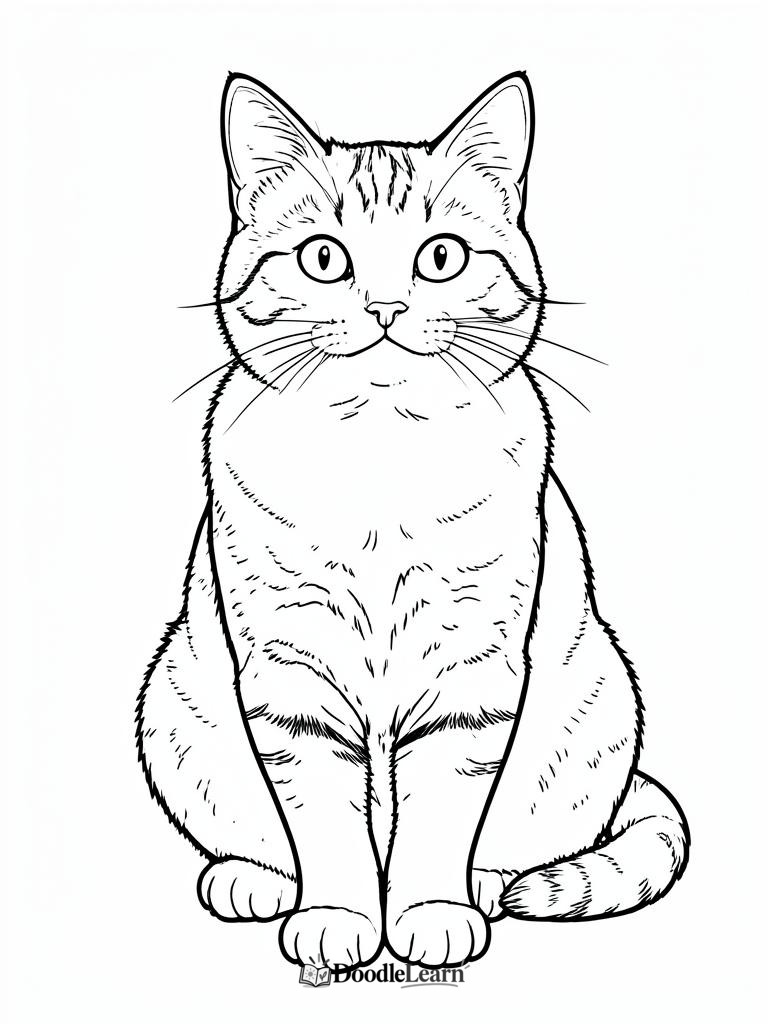Free printable american shorthair coloring page for kids
