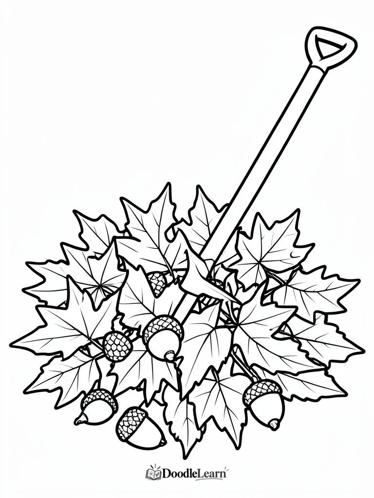 Free printable Autumn Leaves coloring page for kids
