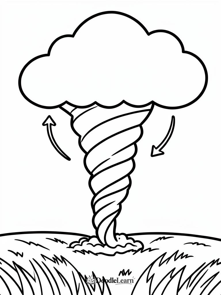 Free printable Storm on the Plains coloring page for kids