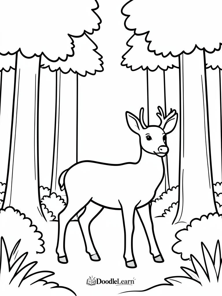 Free printable Old Oak Tree coloring page for kids