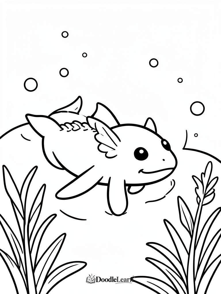 Free printable Under a Rock Ledge coloring page for kids