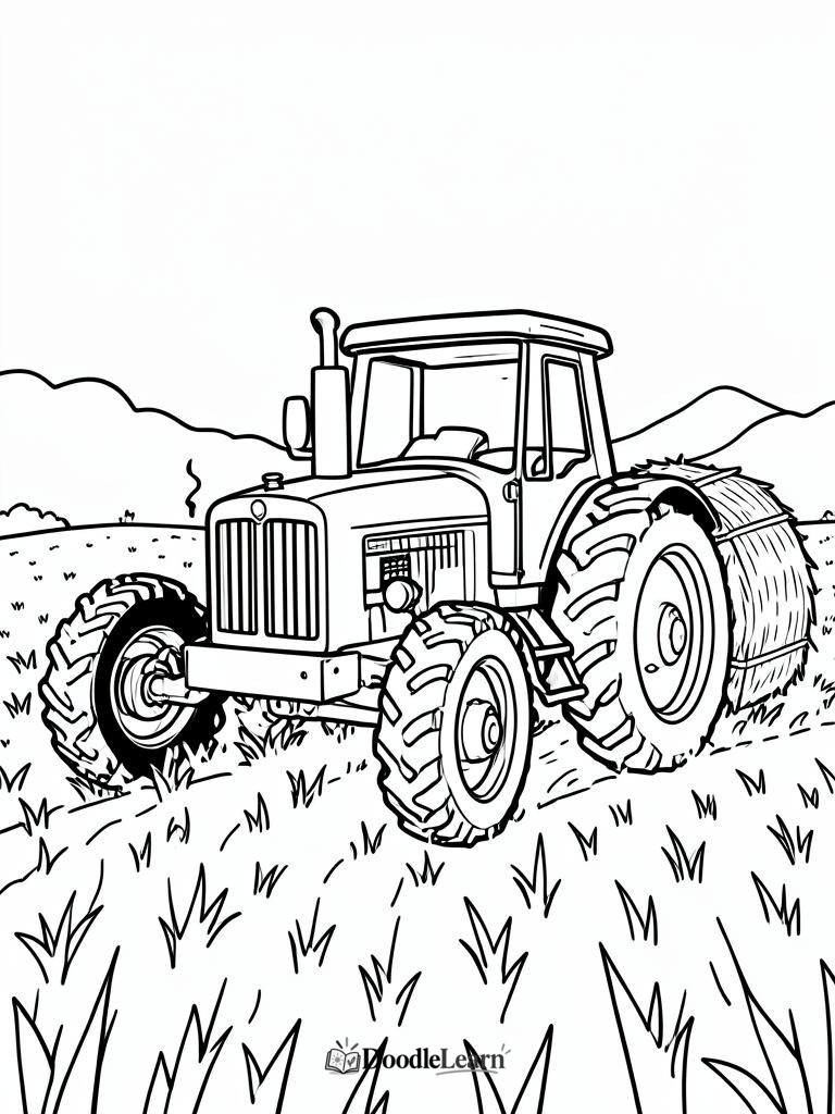 Free printable Goat on the Hill coloring page for kids