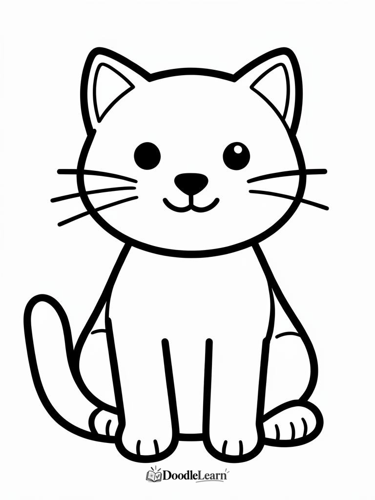 Free printable Big Cat coloring page for kids