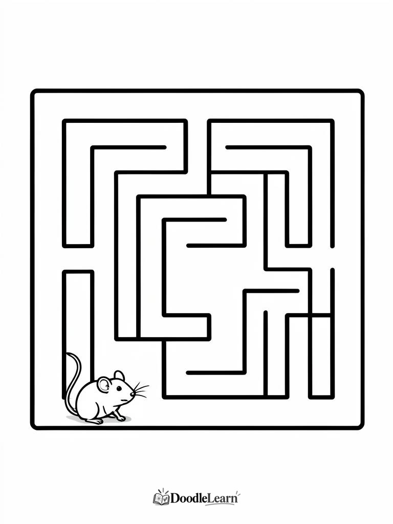 Free printable Mouse and Cheese printable worksheet for kids