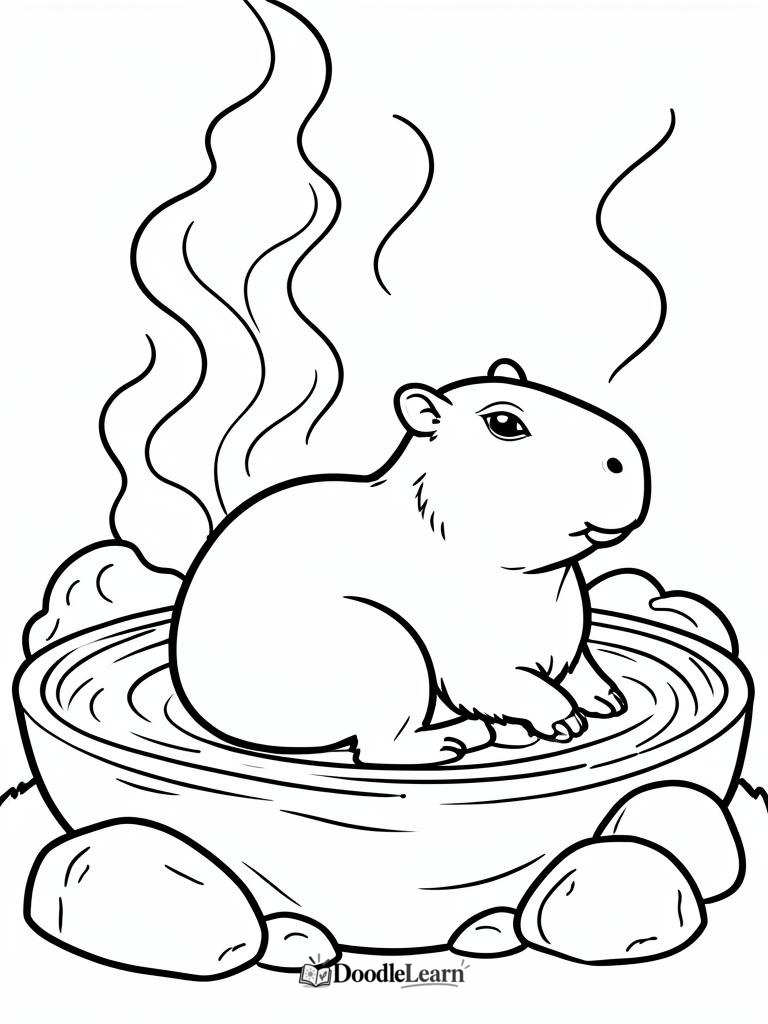 Free printable Munching Grass coloring page for kids