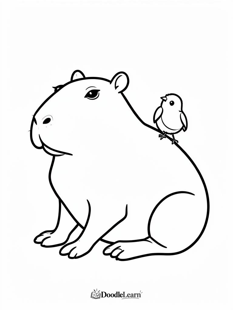 Free printable By the Water coloring page for kids