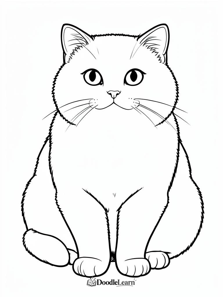 Free printable british shorthair coloring page for kids