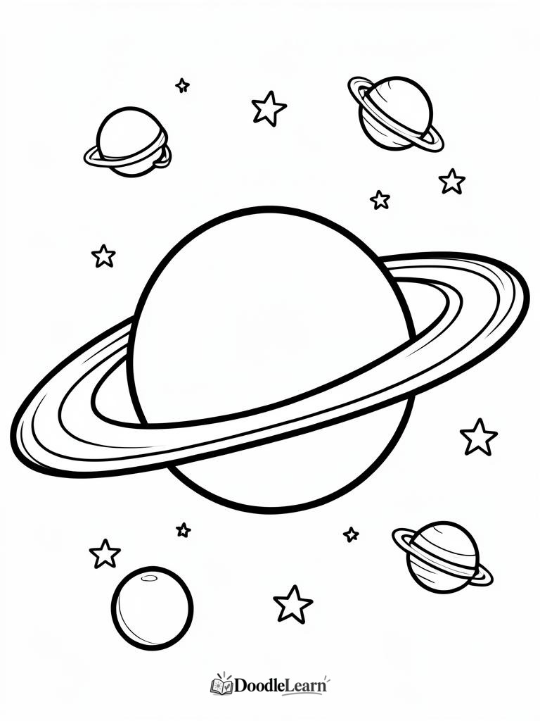 Free printable Moon Surface coloring page for kids