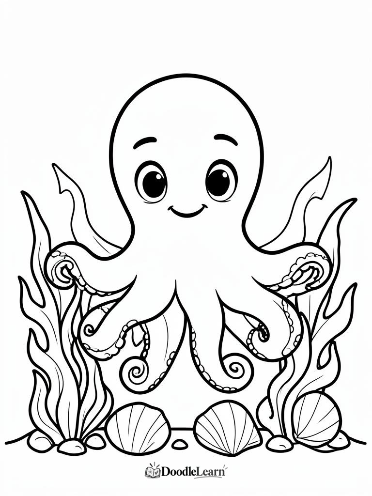 Free printable Whale in Open Water coloring page for kids