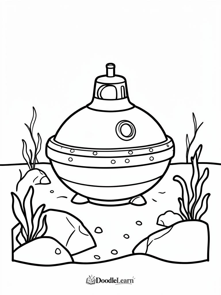 Free printable Deep-Sea Glow coloring page for kids