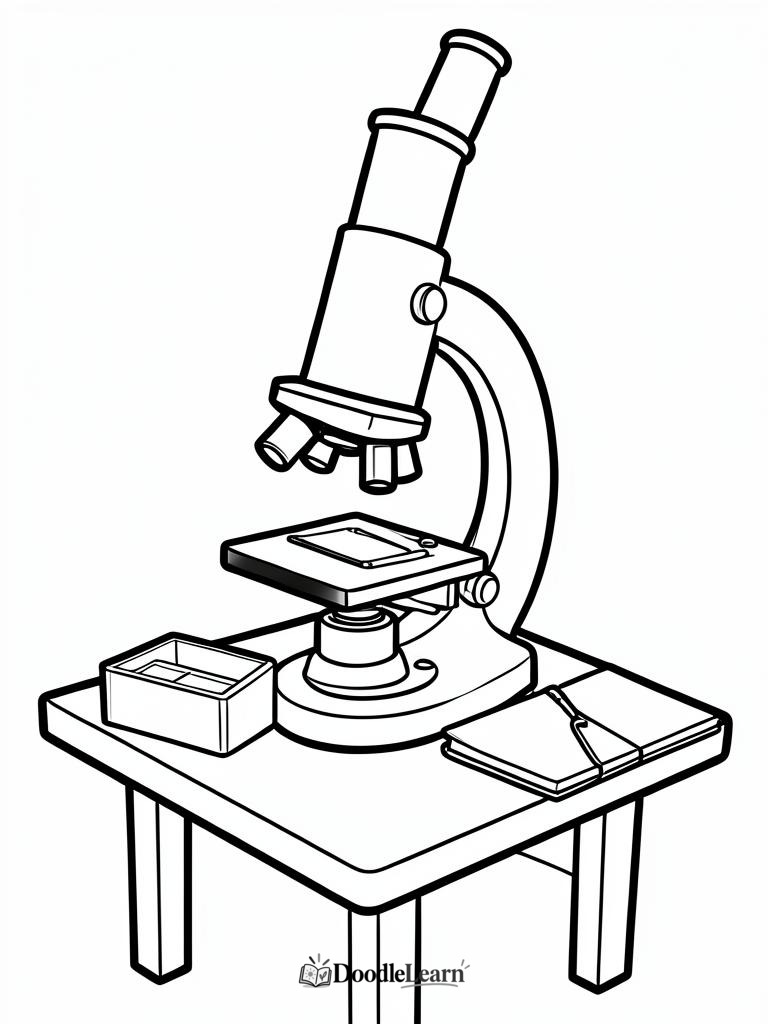 Free printable Test Tubes and Flask coloring page for kids