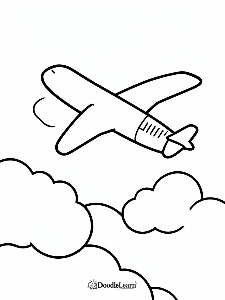 Free printable Train on the Tracks coloring page for kids