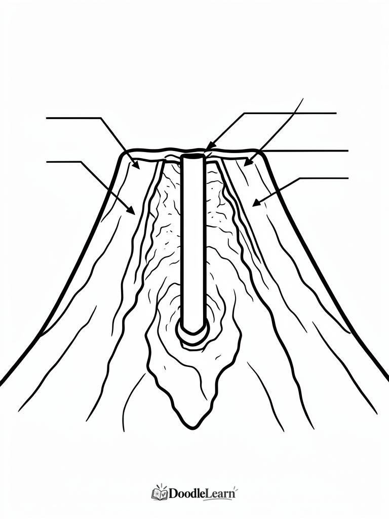 Free printable Erupting Cone coloring page for kids