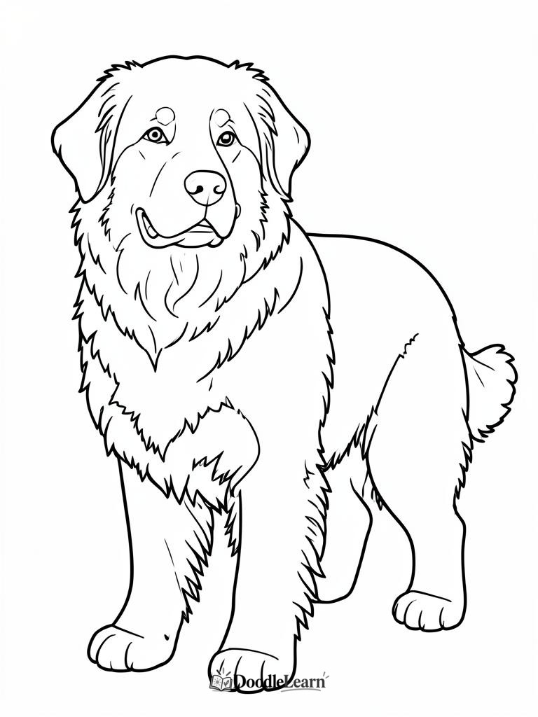 Free printable bernese mountain dog coloring page for kids