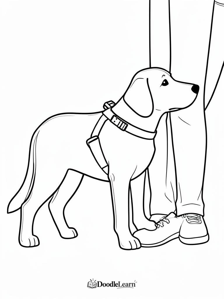Working Dog Coloring Pages — free printable coloring pages for kids