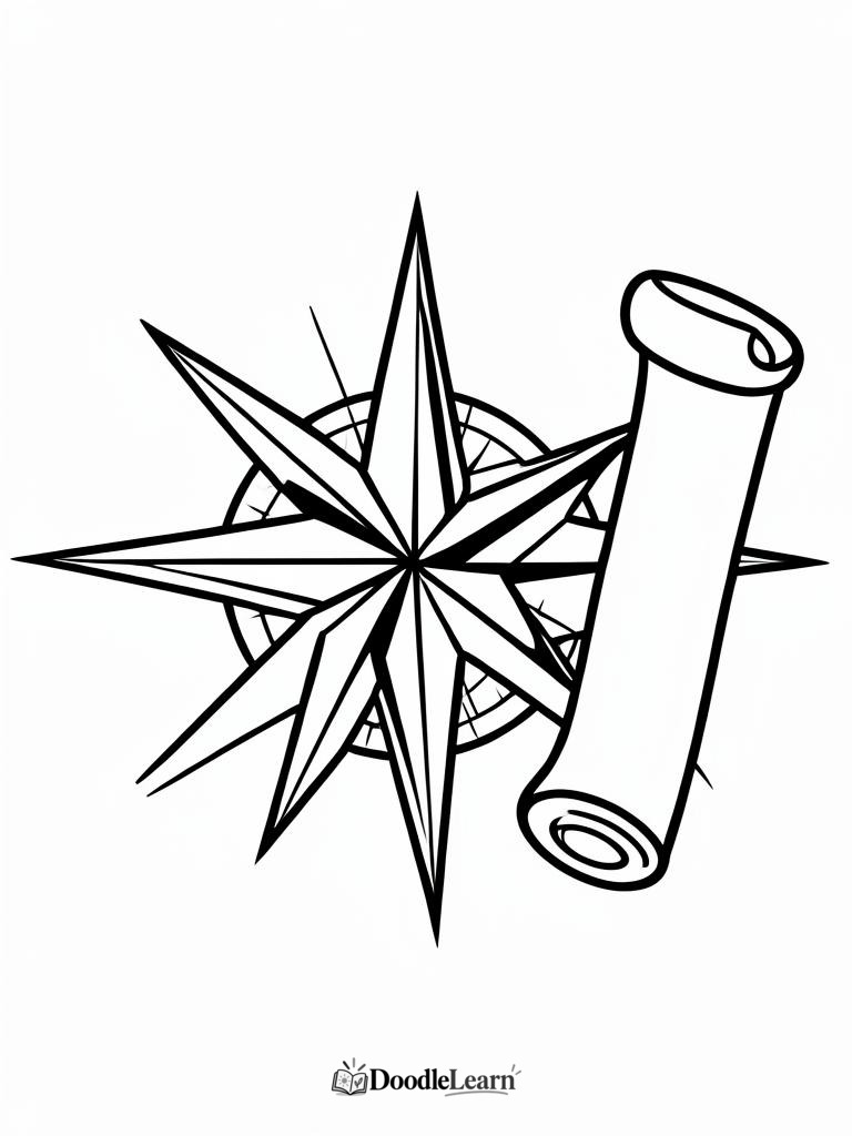 Free printable Desert Scene coloring page for kids
