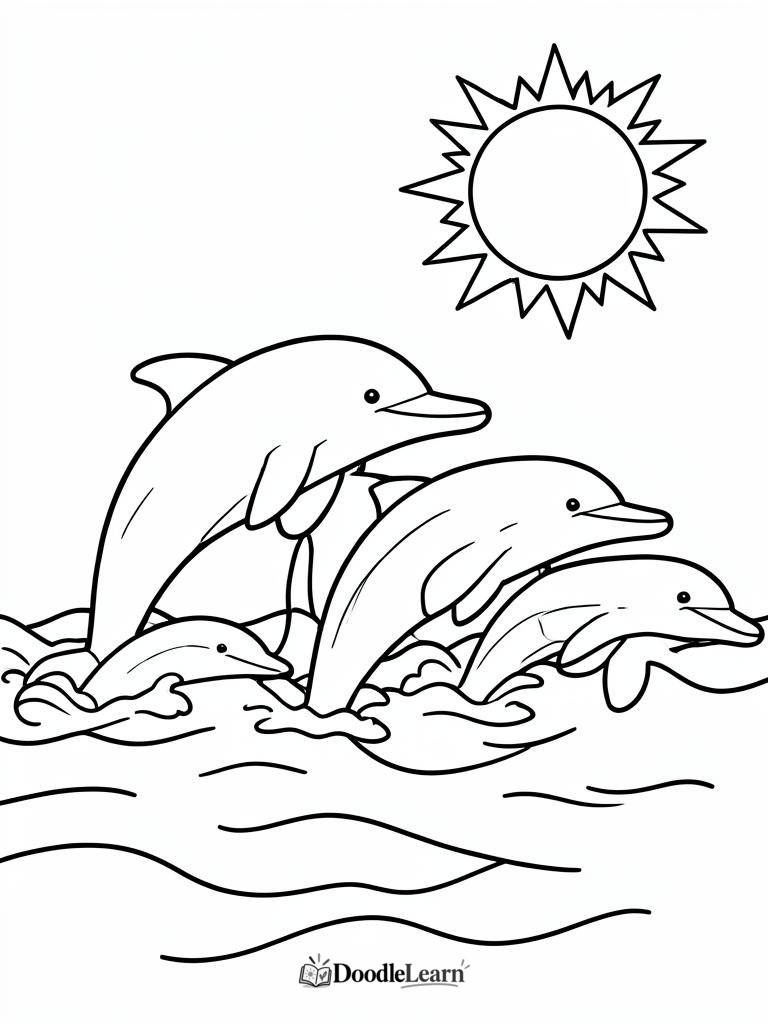 Free printable Seahorse Garden coloring page for kids